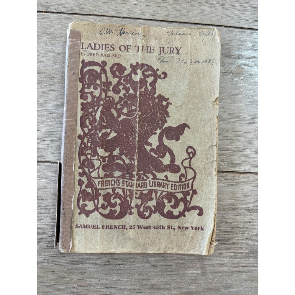 Ladies of the Jury Fred Ballard 1931 Samuel French Standard Library Edition Play